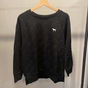 Pink Victoria's Secret Black Pattered Crewneck